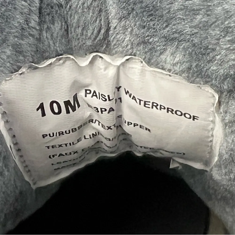 JBU Women's Paisley Water Resistance Quilt Pattern Ankle Bootie 10M Black $79 - Image 6