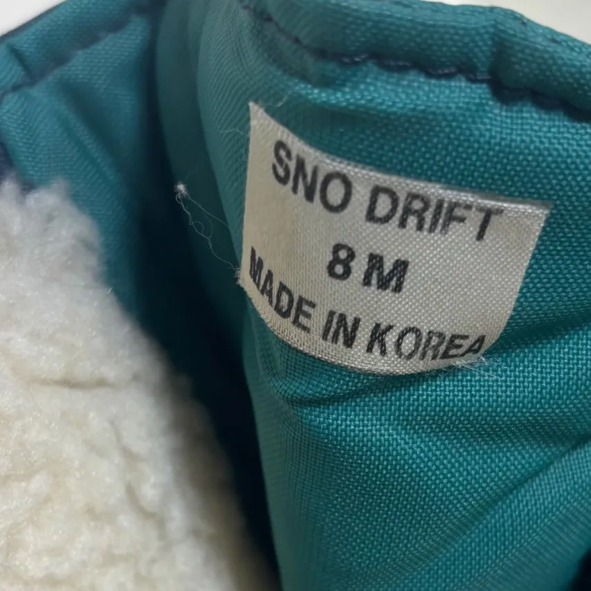 Vintage Donner Mountain Sno Drift Women's Size 8 M Duck Boots Teal Brown Lined Black - Image 4