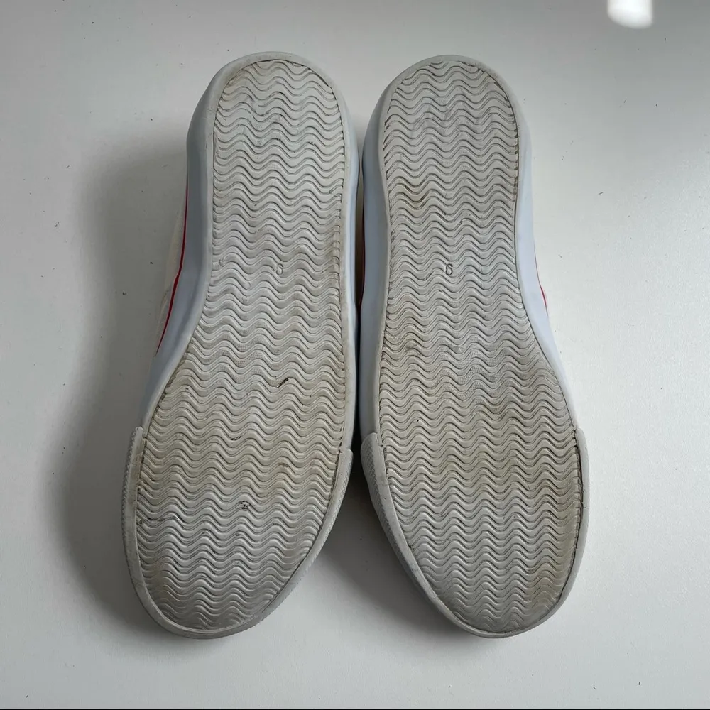 Tory Burch Murray Shoes Sneaker Flats Tennis Shoes Medallion Logo Canvas Cream - Image 12