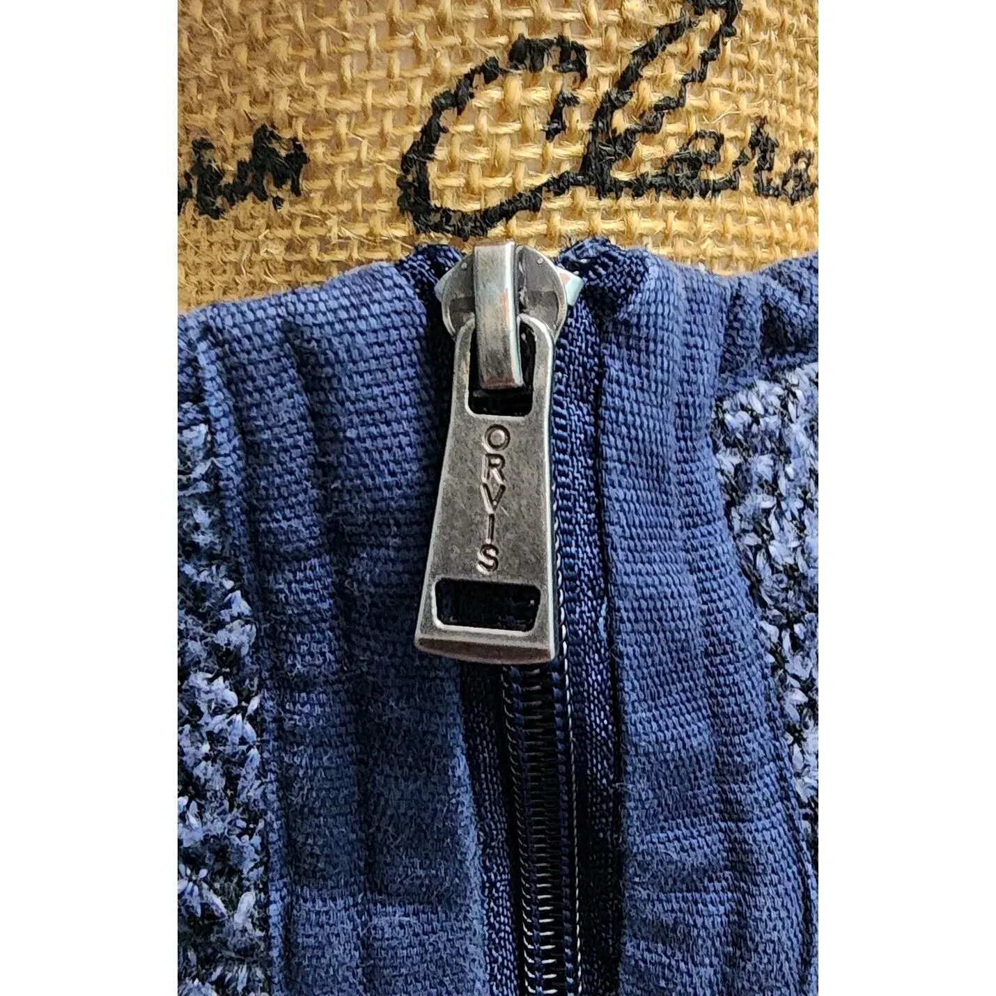 Orvis Quarter Zip‎ Pullover Sweater Fleece Lined Blue Heathered - Image 4