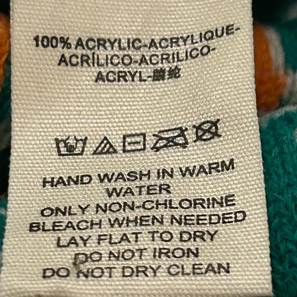 New FREE PEOPLE Jumping Jacquard Beanie Green Floral knit hat FP Movement - Image 6