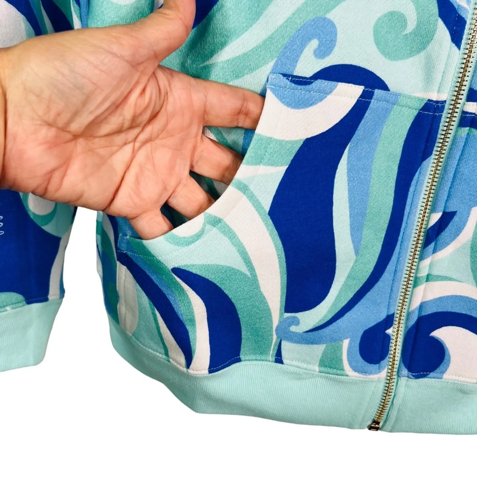 Hill House Kaleidoscope The Allie Zip Up Hoodie Small - Image 6