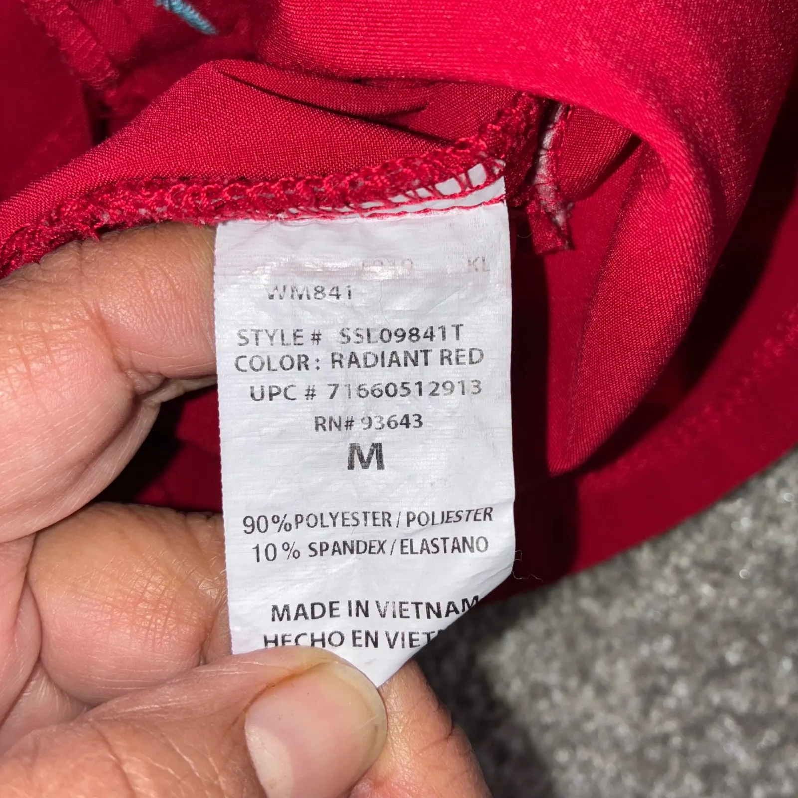 Radiant Red Womens Scrub Top Size M Short Sleeve Mock‎ Wrap Medical Uniform - Image 4