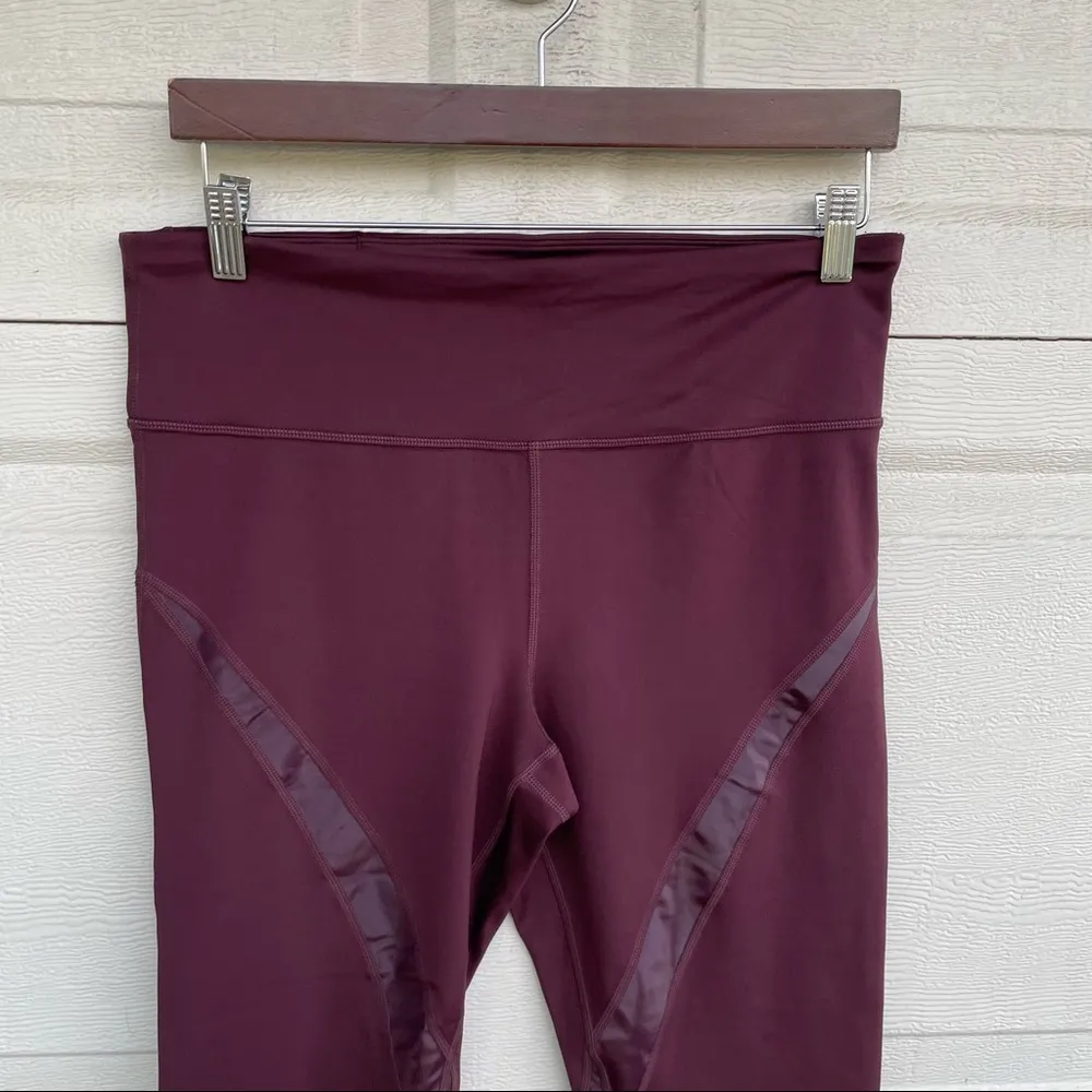 Gap Fit Womens Leggings Crop Maroon Athletic Eclipse Large - Image 4