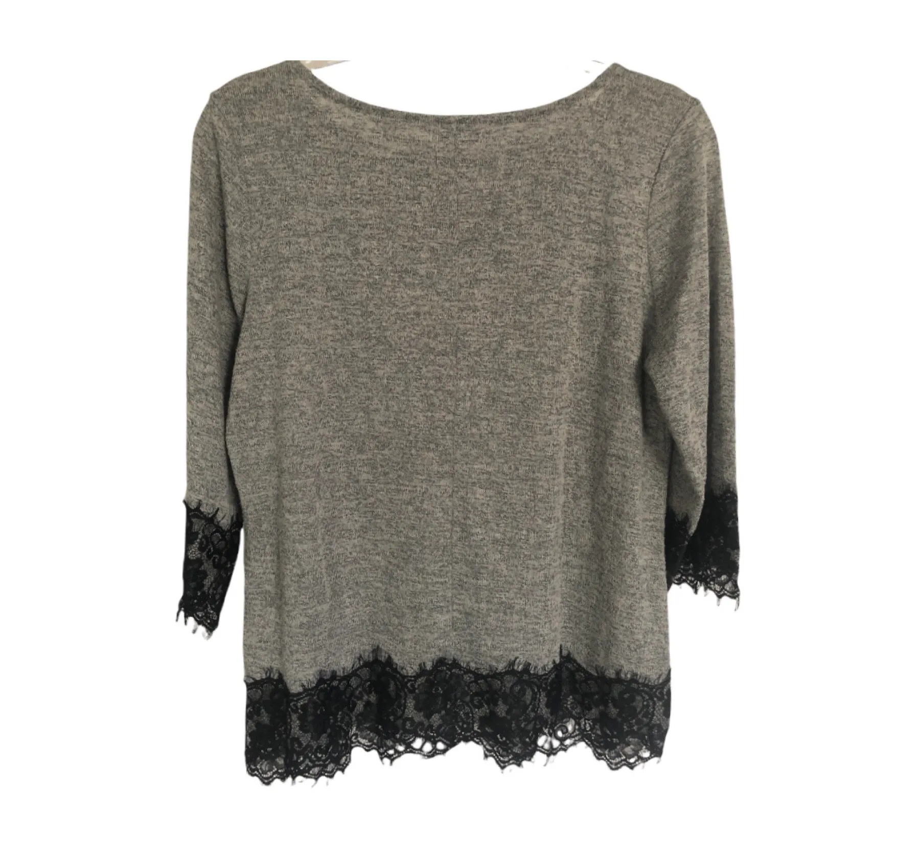 Gray with Black Lace Sweater - Image 4