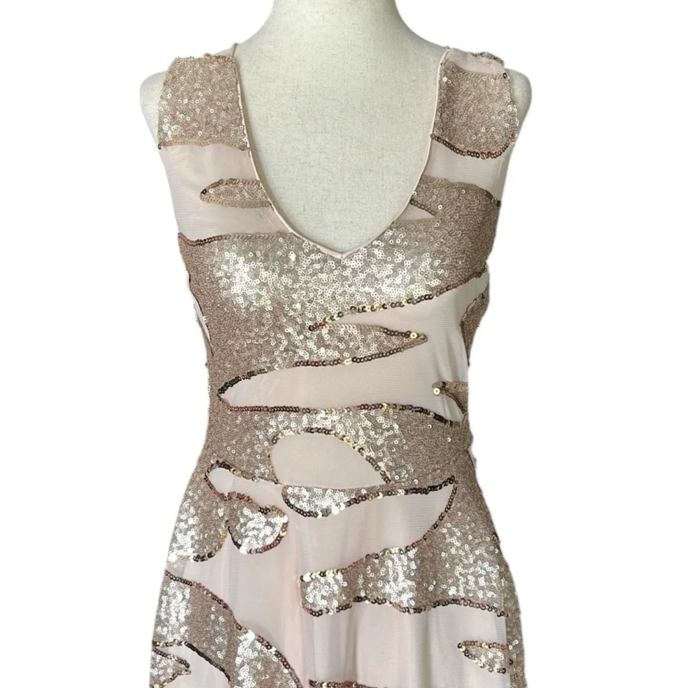 MissTeen Rose Gold Sequin Party Dress - Image 8