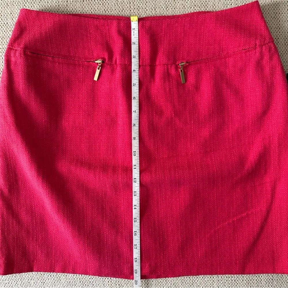 East Fifth JCP Mini Skirt Hot Pink Lined Textured Zippers NWT Size 16P - Image 13