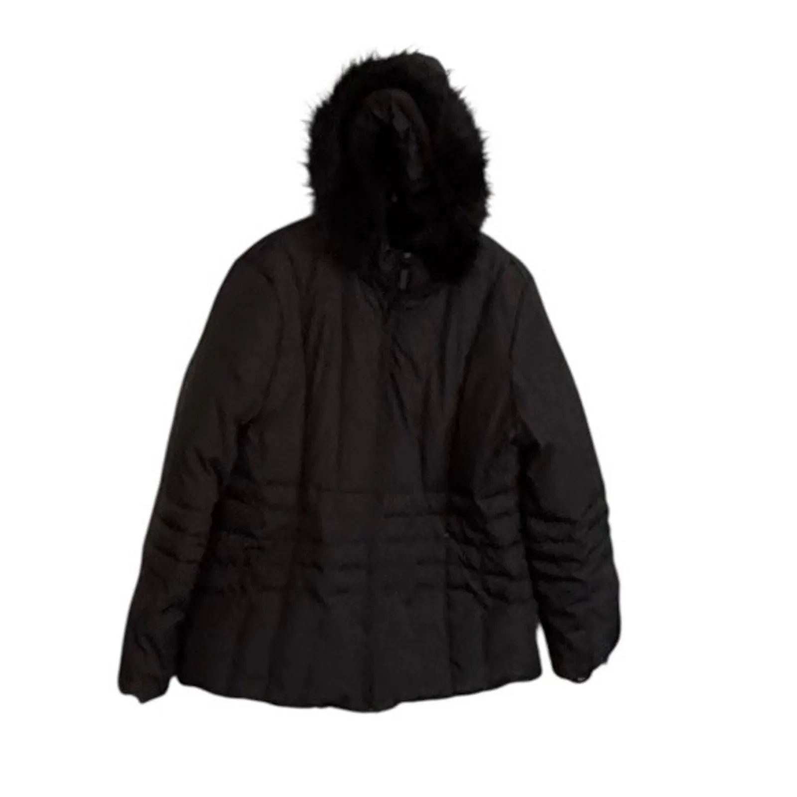 Calvin Klein Women’s XL Faux Fur Hooded Down Puffer Coat Jacket X Large Winter - Image 2