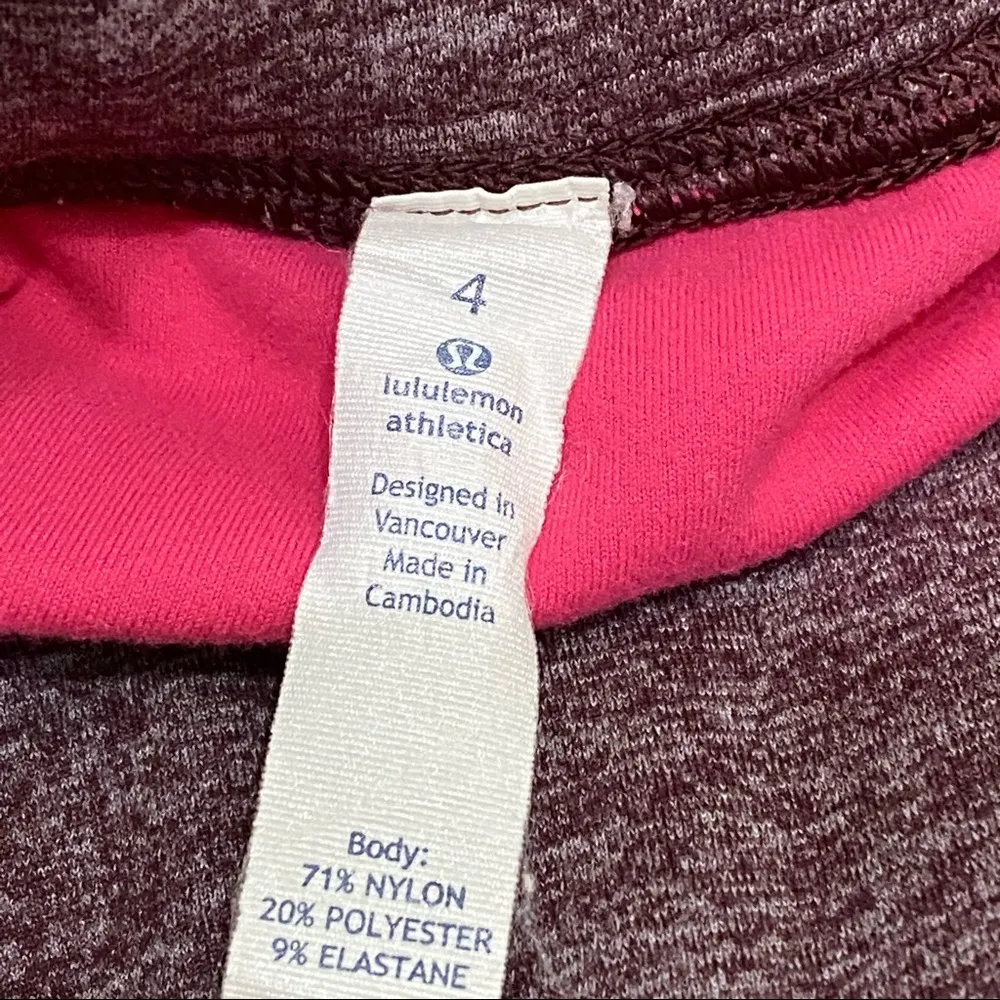 Lululemon Rare  Base Runner Pant III Bordeaux Pant Size 4 - Image 15