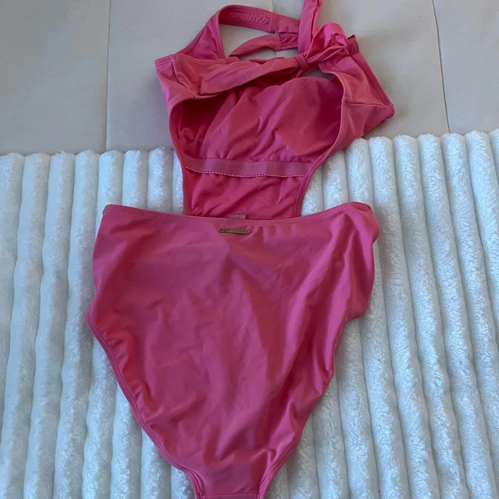 NWOT Juicy Couture Pink One-Piece Swimsuit - Image 4