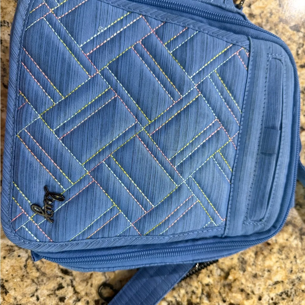 Lug Flapper Quilted Crossbody Bag in Blue - Image 4