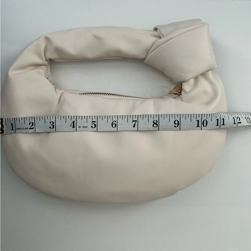 MELIE BIANCO Alexandra Top Knot Mini Handbag Cream Vegan Leather New with Tags - Image 9