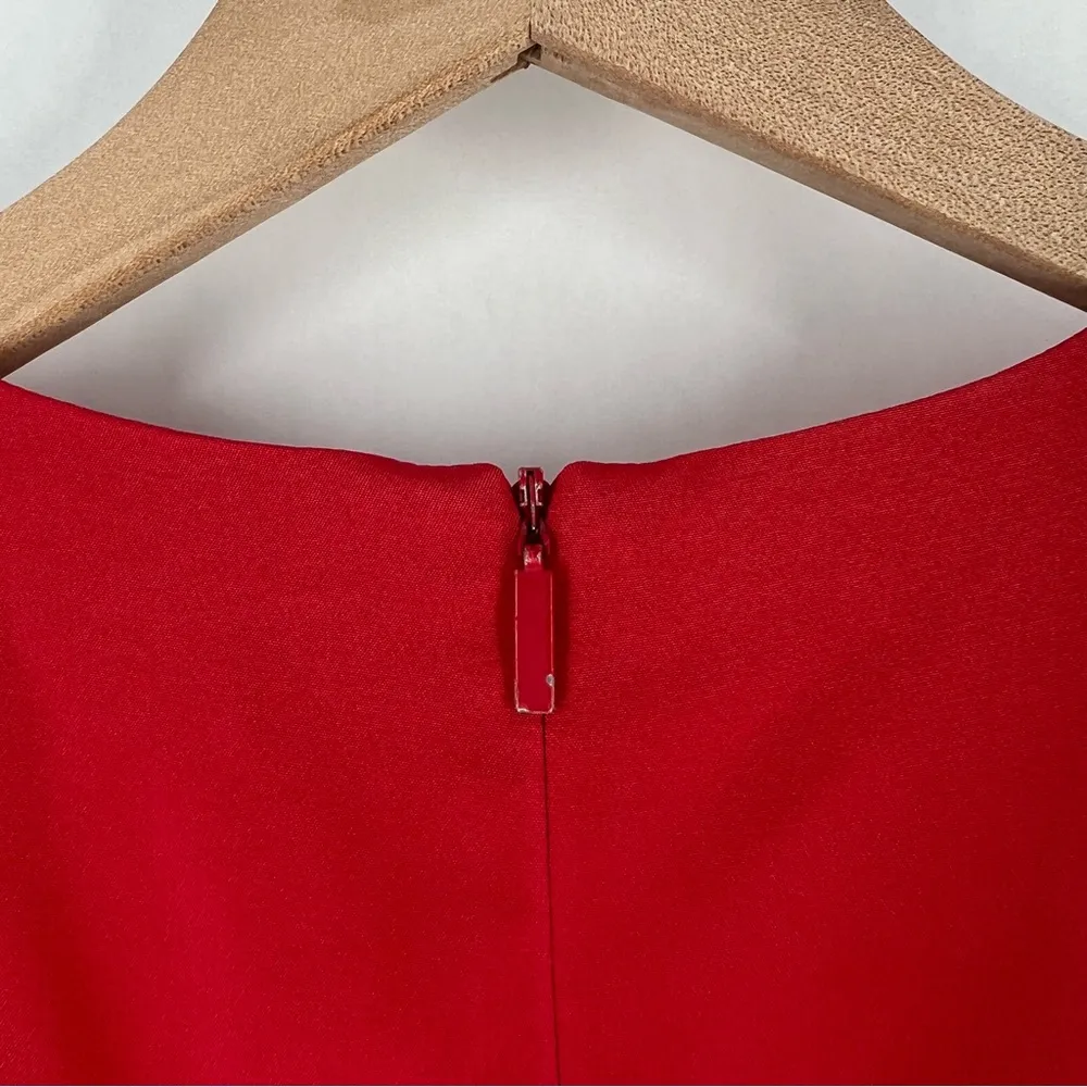 Tibi Silk Coral V Neck Sleeveless Cropped Straight Leg Jumpsuit‎ - Image 13