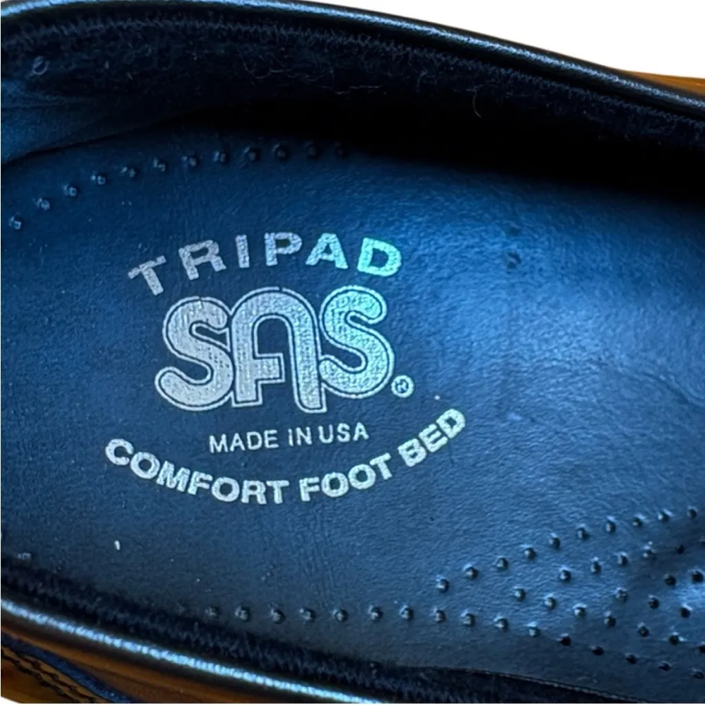 Like New SAS Leather Tripad Comfort
Shoes Pewter Black Size 10 Wide - Image 6