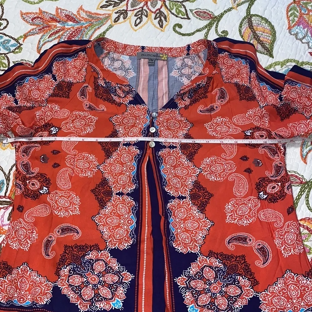 Figueroa & flower paisley popover blouse floral Blue Size undefined - Image 8