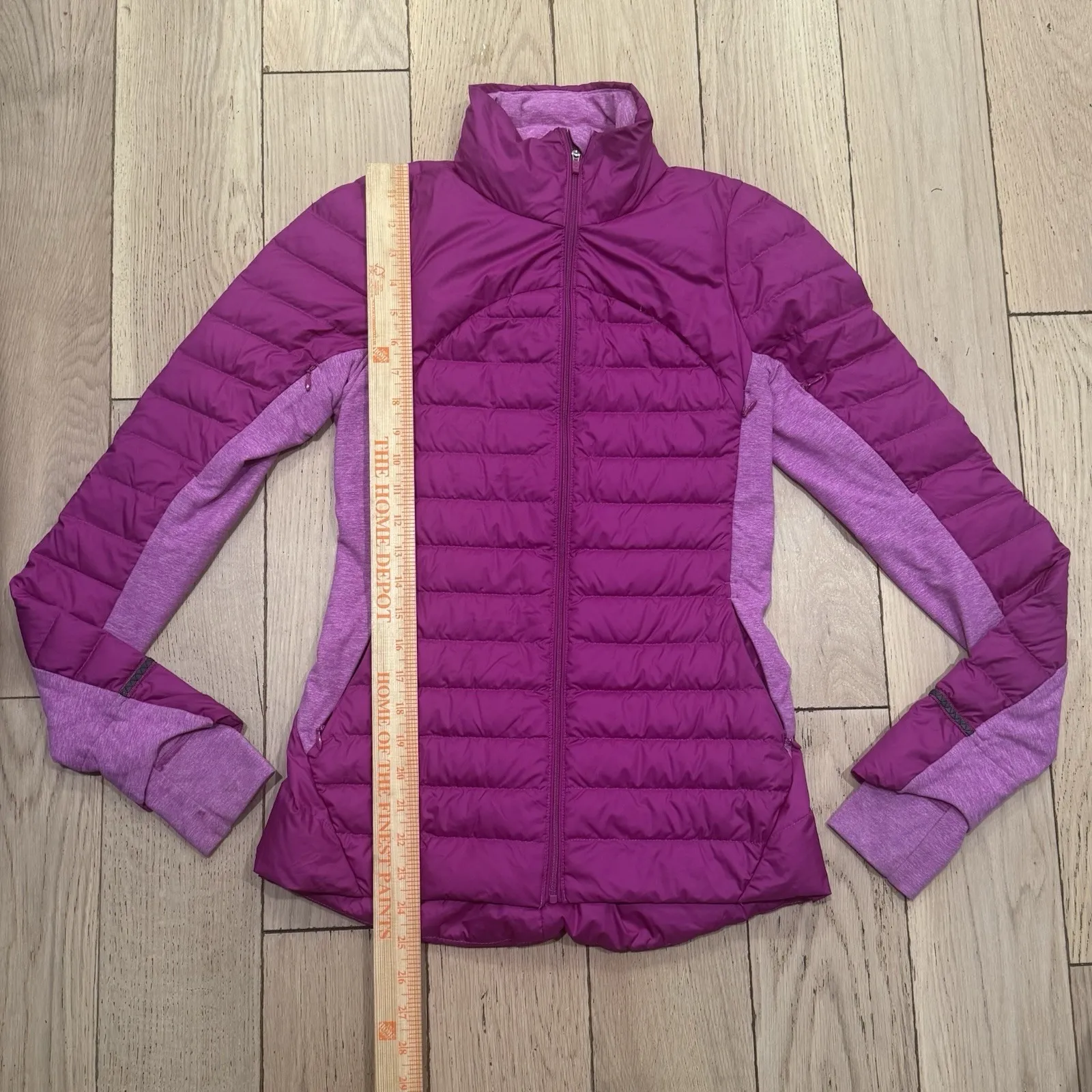 Lululemon Fluff Off Jacket‎ Ultra Violet Pink Sz 4 Athletic Running Down Puffer - Image 3
