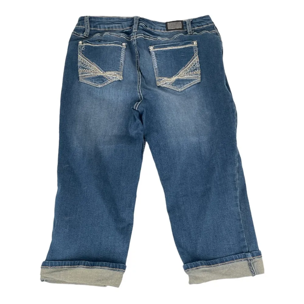 Earl Cropped Cuffed Capri Jeans Blue Size 16 Petite - Image 2