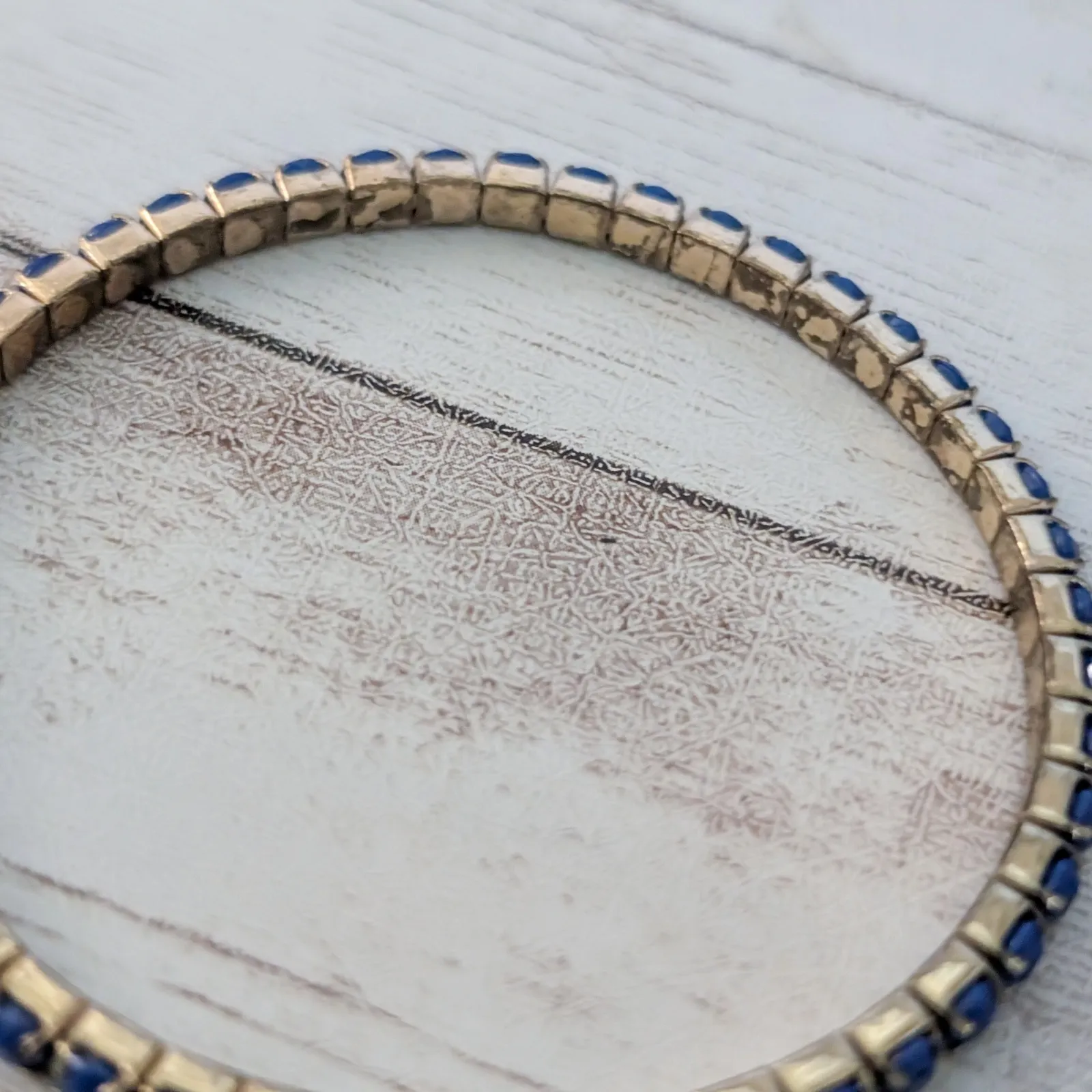 Thin Blue Stretch Bracelet - Image 5