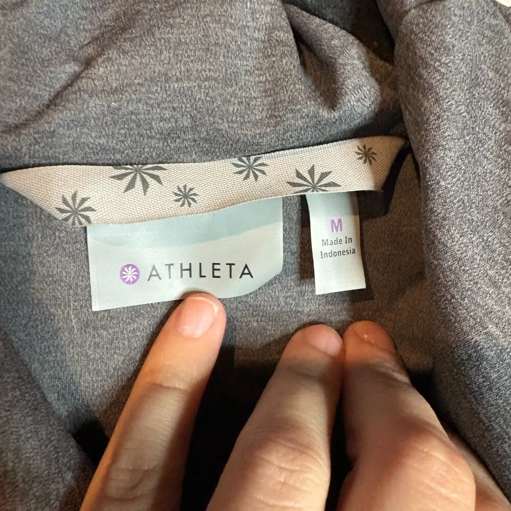 Athleta mixed media full zip quilted puffer jacket - Image 3