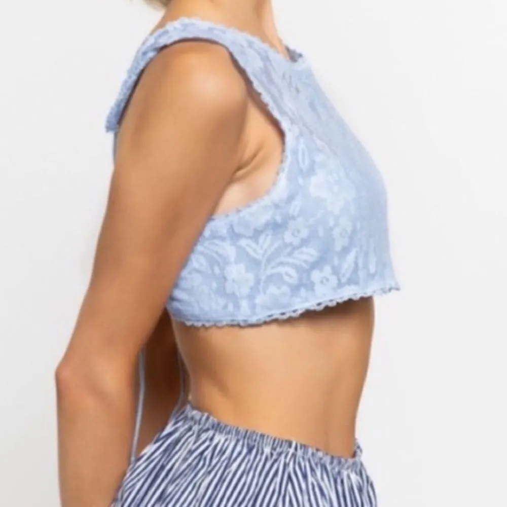 ‎POL Drawstring Lace Crop Top - Image 8