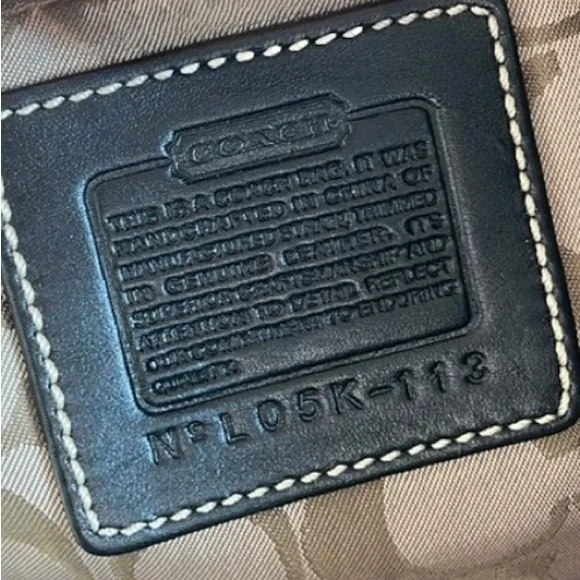 Coach Legacy Black/Cream Leather Woven Straw Rattan Tote Satchel Purse Bag - Image 13