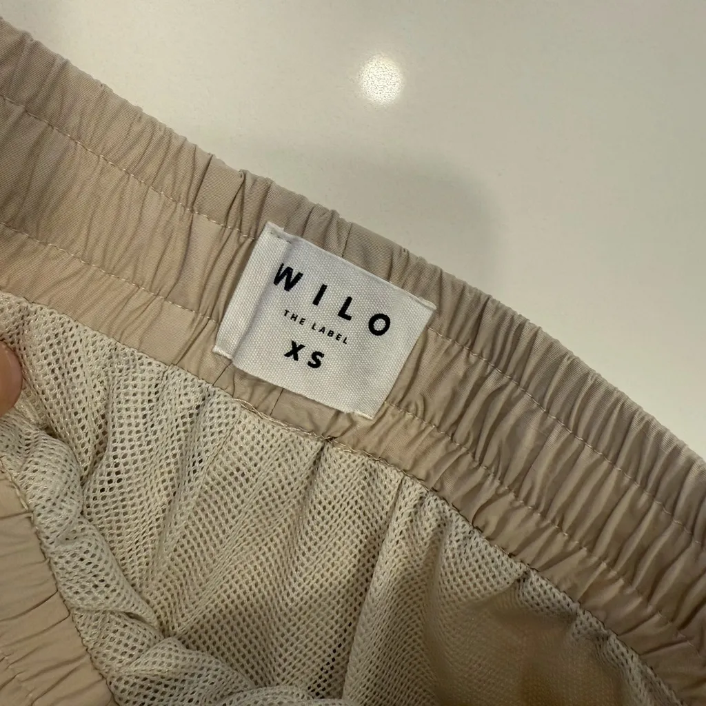 Wilo Women’s Tan Athletic Joggers Baggy Pants Size XS - Image 2