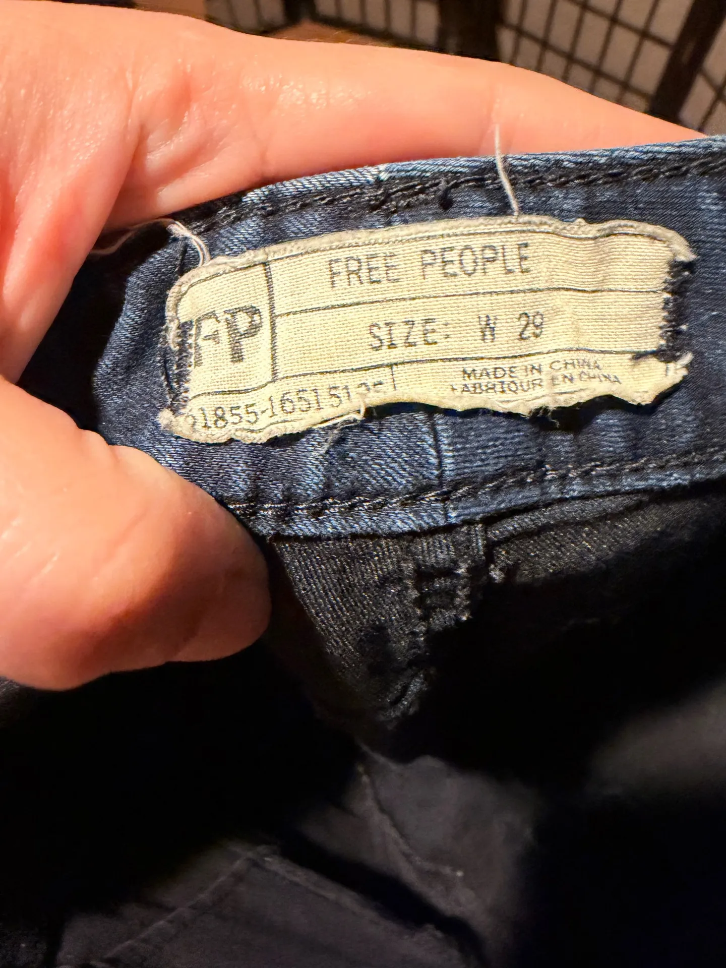 Free People Vintage Y2K moto biker paneled zip ultra skinny sz 29 riding - Image 4