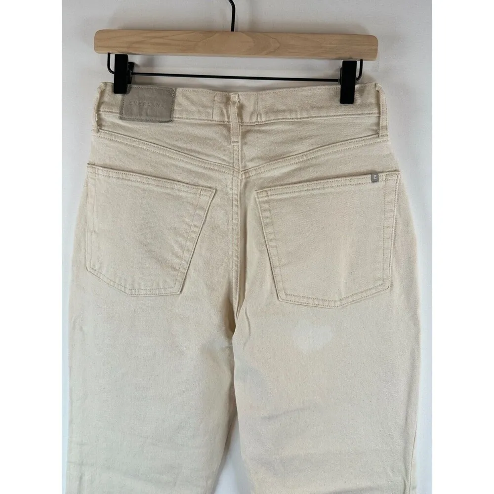 Everlane Womens Jeans Beige The Original Cheeky Denim Organic Cotton Ankle 27 - Image 7