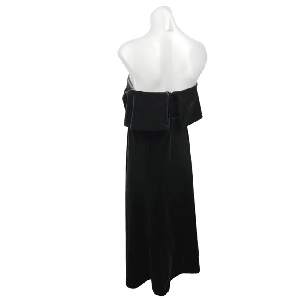 Pomander Place Black Elise Off Shoulder Velvet Velour Midi Cocktail Dress Size L Size L - Image 7