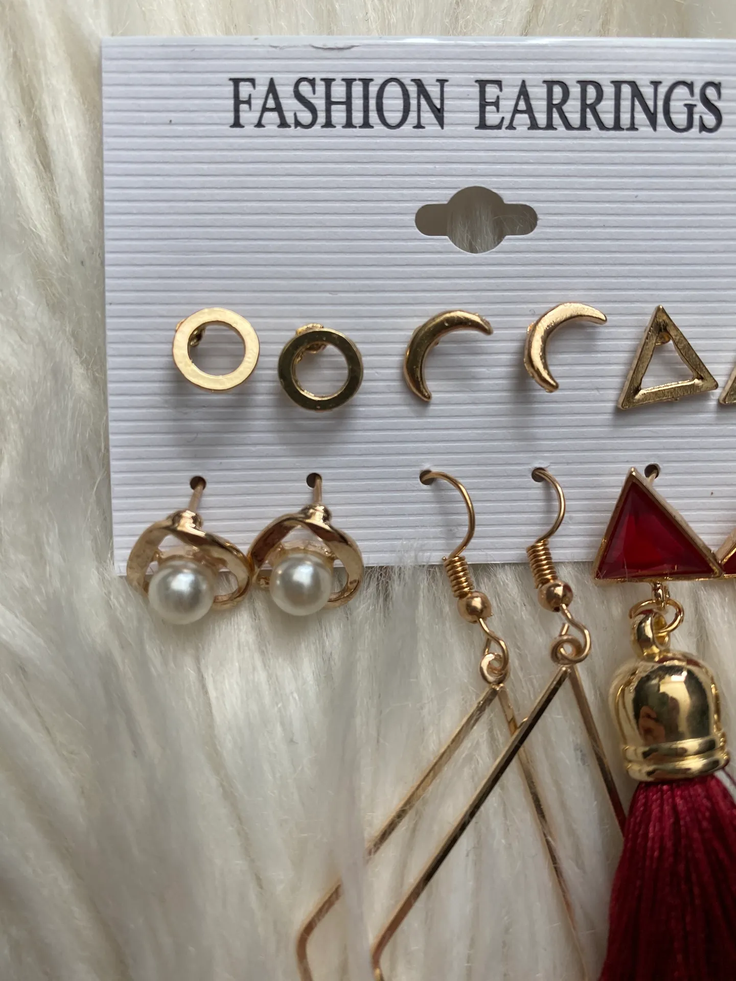 Six Pair Earring Bundle Gold - Image 6