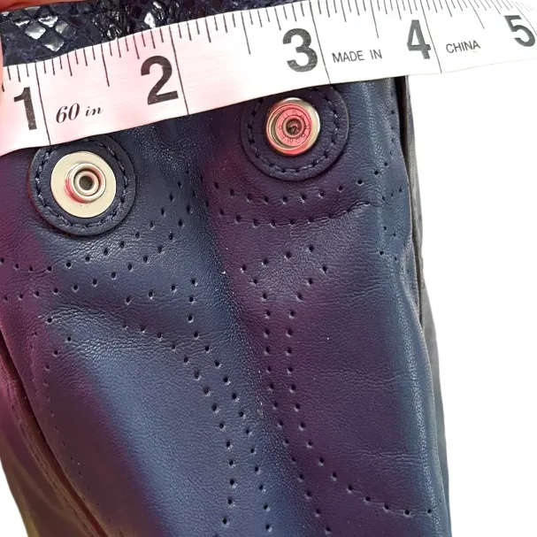 Coach Park Elevated Leather Snakeskin blue Carryall Shoulder Bag - Image 13