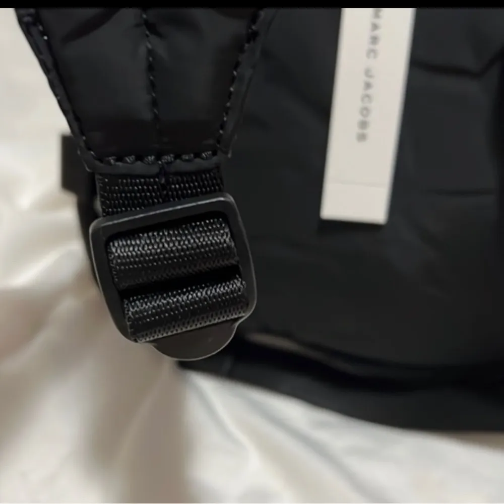 Quilted backpack black with gold hardware NWT Authentic - Image 9