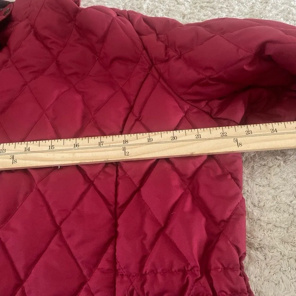 Eddie Bauer Quilted Jacket Red Classic Casual Diamond Down Quilted Heritage - Image 8