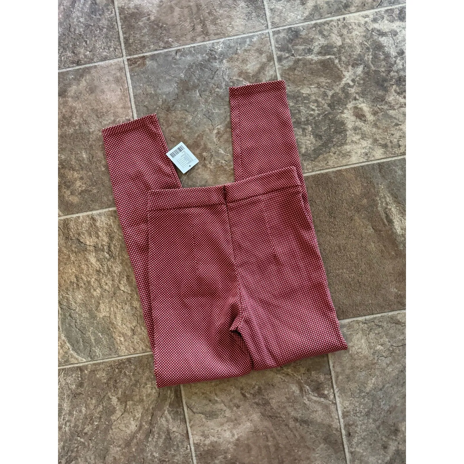 Urban Outfitters Pinup Polka Dot Pant Wine/Bordeaux Size XS - Image 7