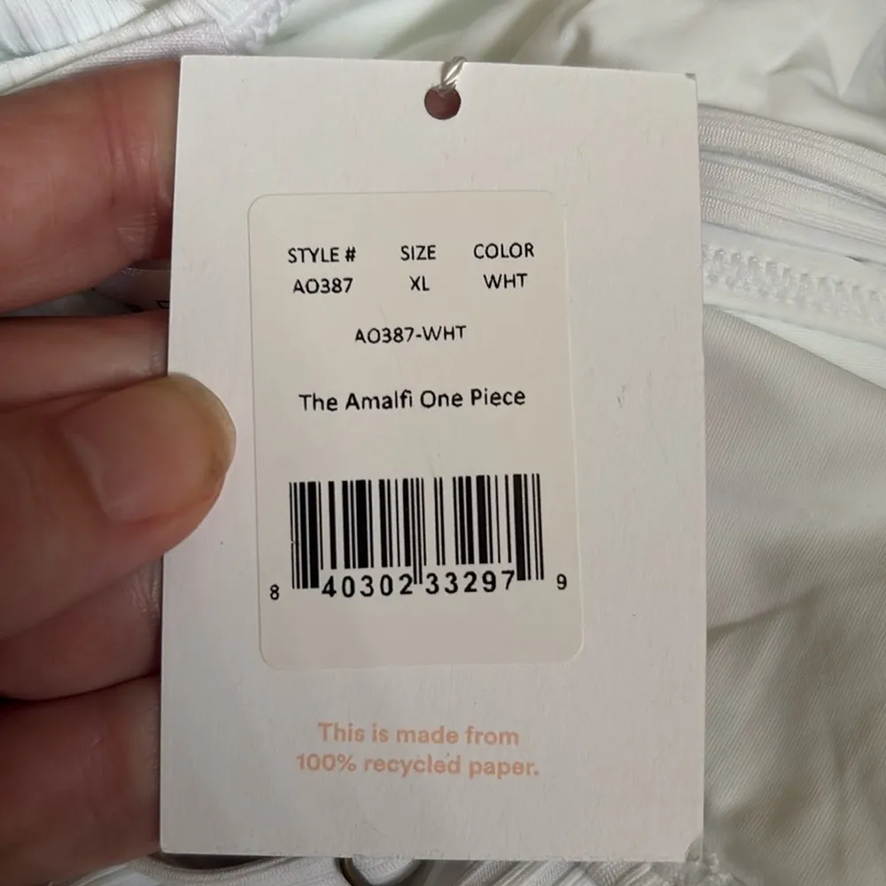 Andie The Amalfi‎ One Piece Swimsuit Ribbed White size XL NWT - Image 7