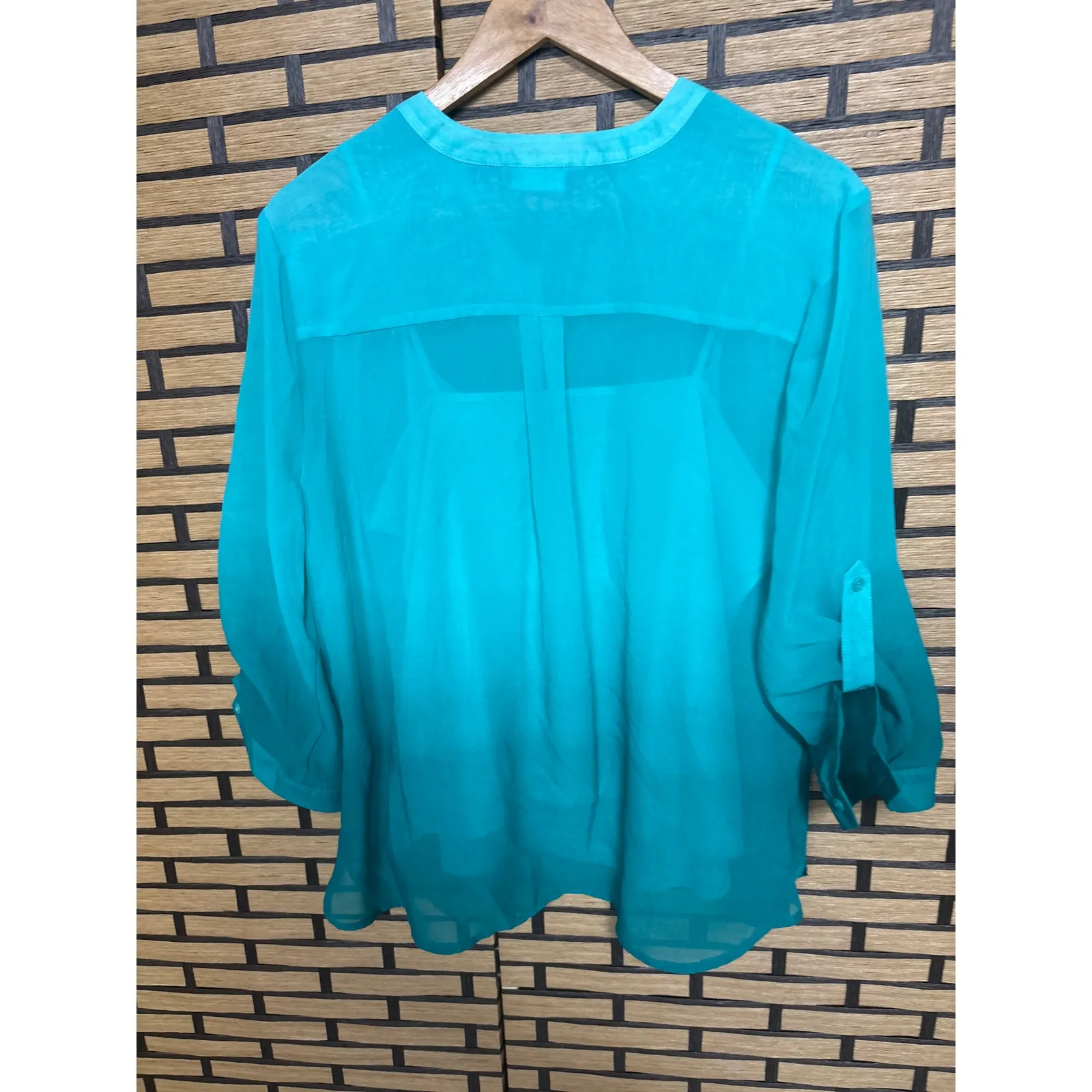 Covington Turquoise Blouse Size XL Petite - Image 2