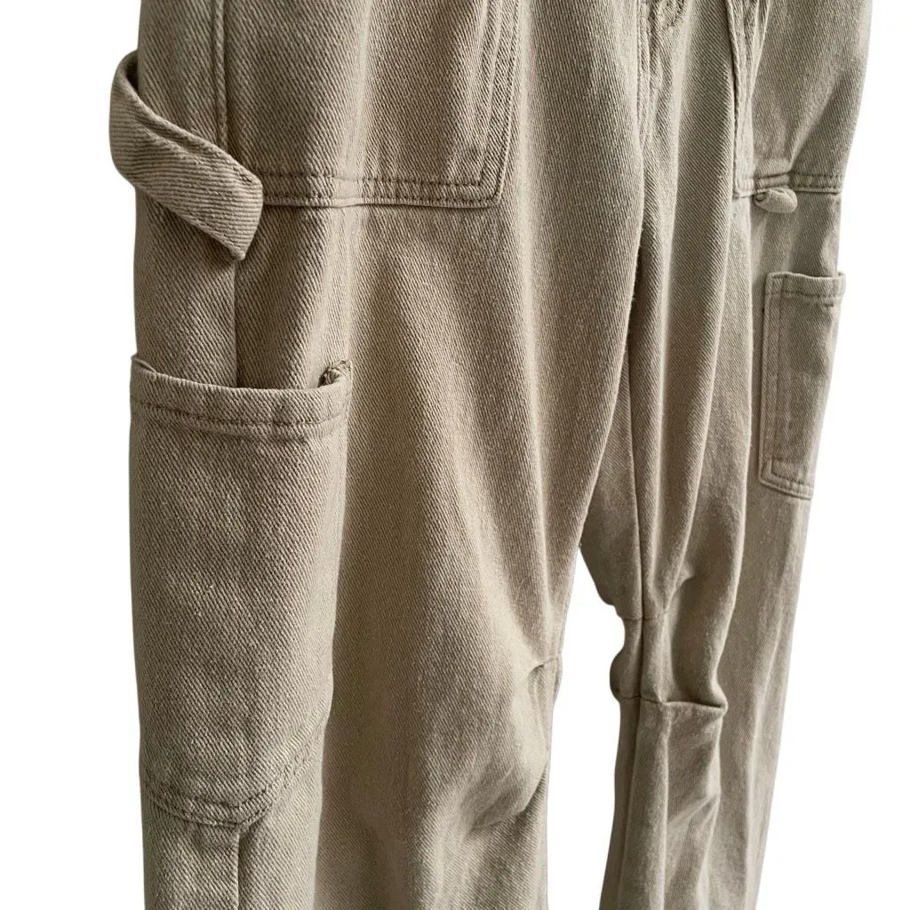 Lioness Miami Vice Pants Beige Women’s S Wide Leg Cargo Baggy Fit Barrel - Image 7