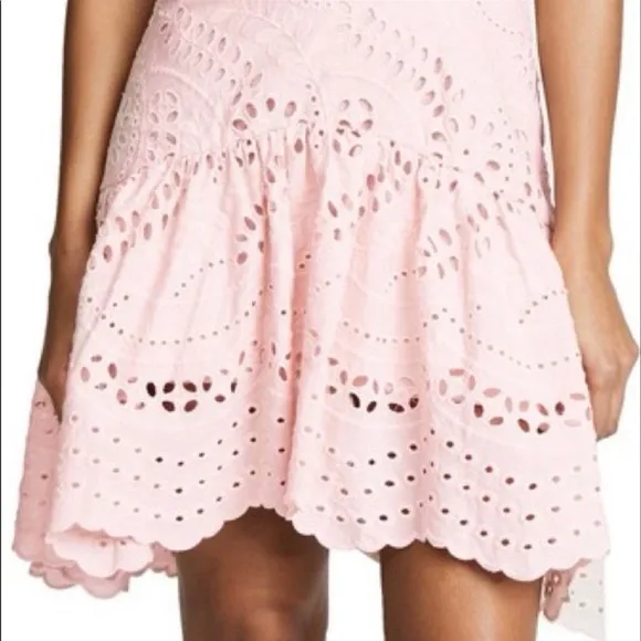 Parker Pink Eyelet Bow Strap – Size 2 Odysseia Dress in Pearl Blush - Image 11