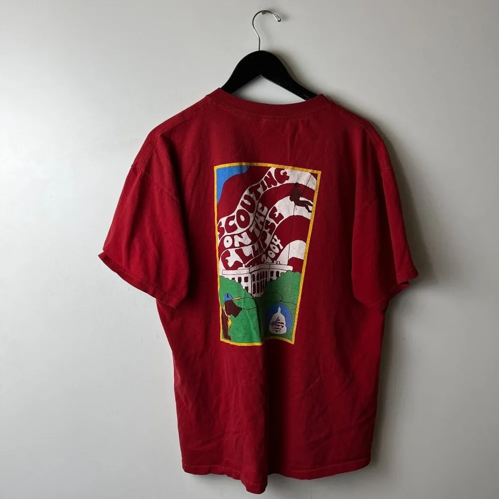 2004 Scouting on the Ellipse T Shirt Vintage Y2K Red Large L Graphic Tee - Image 13
