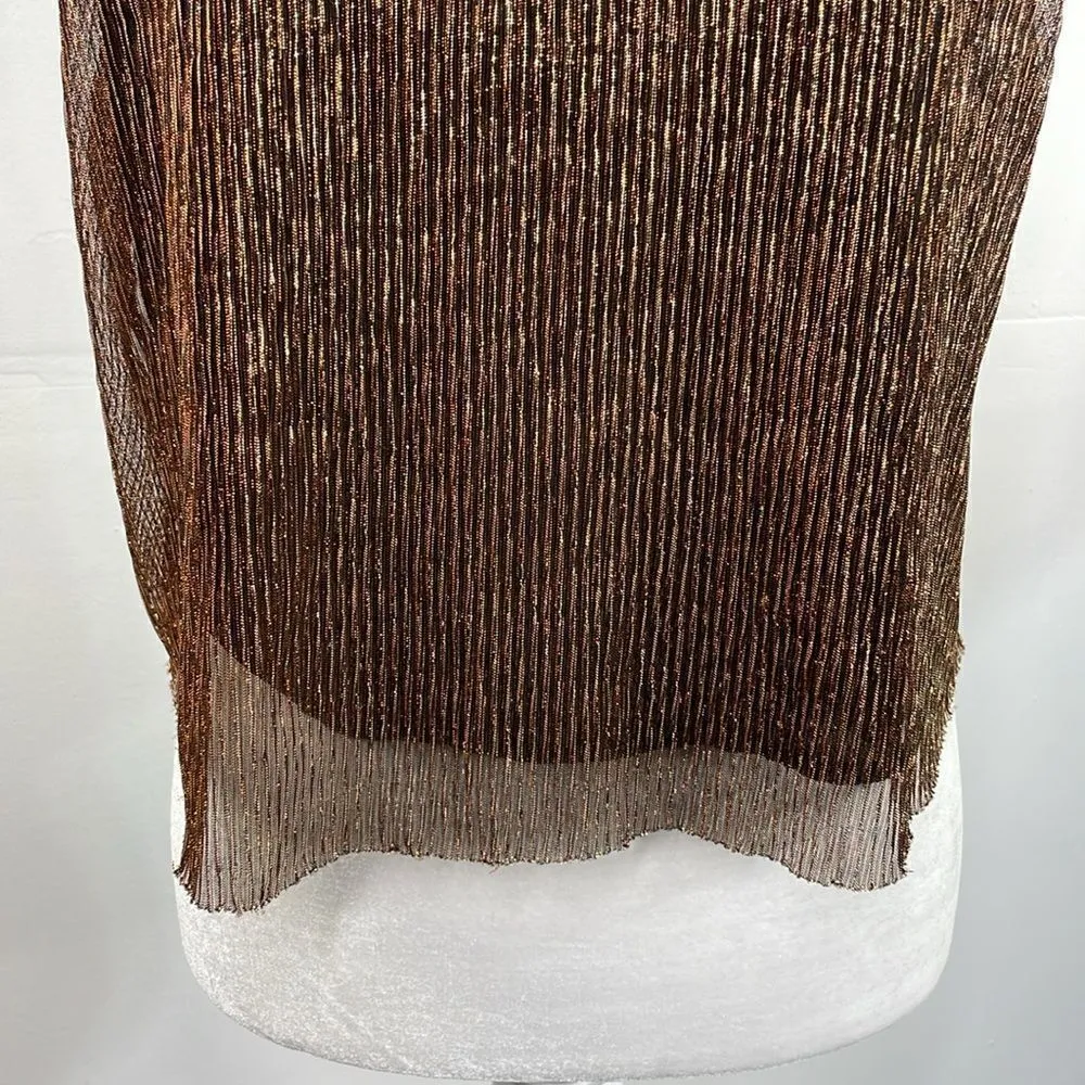 Cotton Candy Gold Metallic Crop Top Size Medium - Image 6