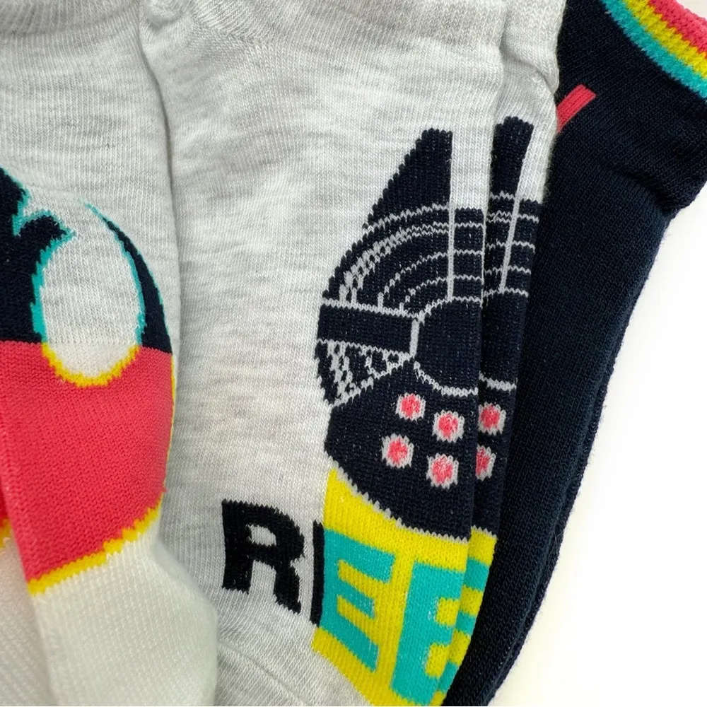 Star Wars Womens No Show Socks Disney Rebel Millennium Falcon Starfighter Gift - Image 6