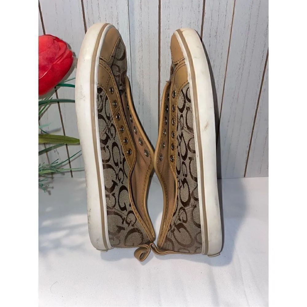 GUESS Brown/Tan Trainers Size 6 - Image 6