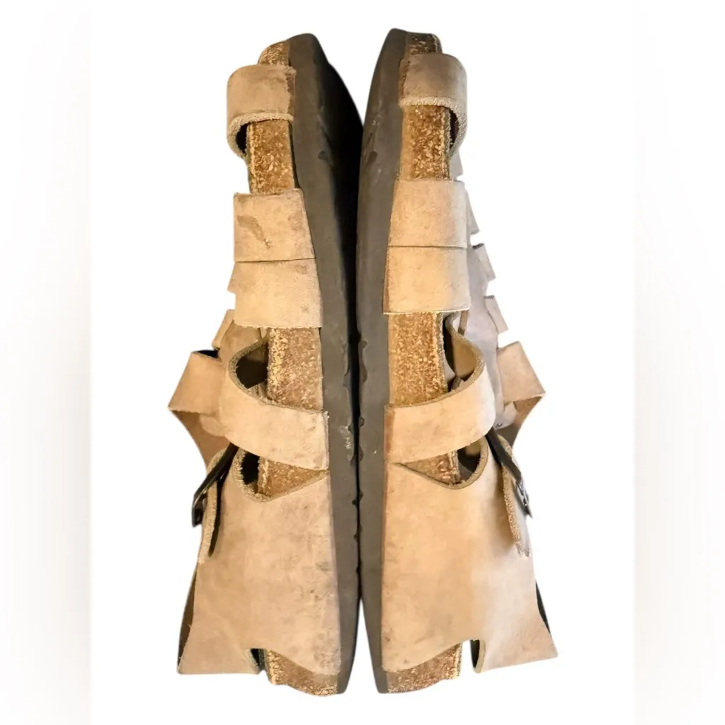 Birkenstock Papillio Phoenix fisherman leather cork 36 narrow snap buckle sandal Brown Size 5 - Image 5