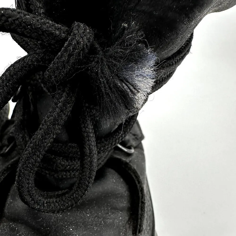 Sorel Badger Duck Snow Boots Shearling Liners Lace Up Winter Outdoor Black 6 - Image 6