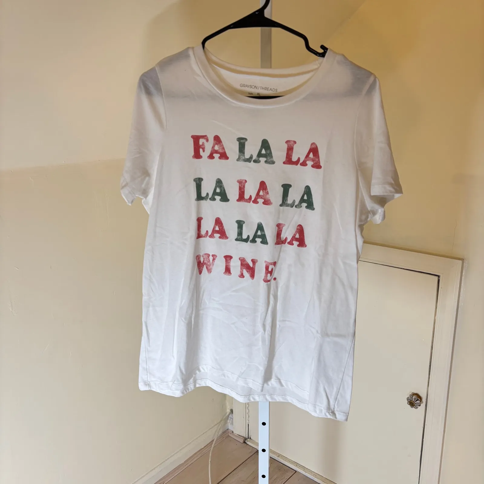 Grayson Threads EUC Women's "Fa La Wine" Short Sleeve Tee Size XL - Image 3
