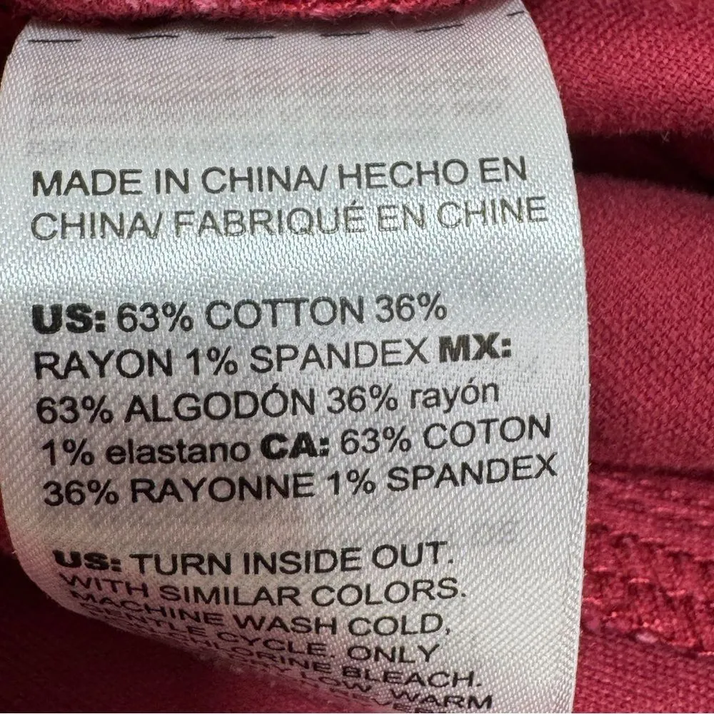 Chicos Boho Velour Paisley Embroidered Beaded Sequin Trucker Jacket Red‎ 3 XL 16 - Image 12