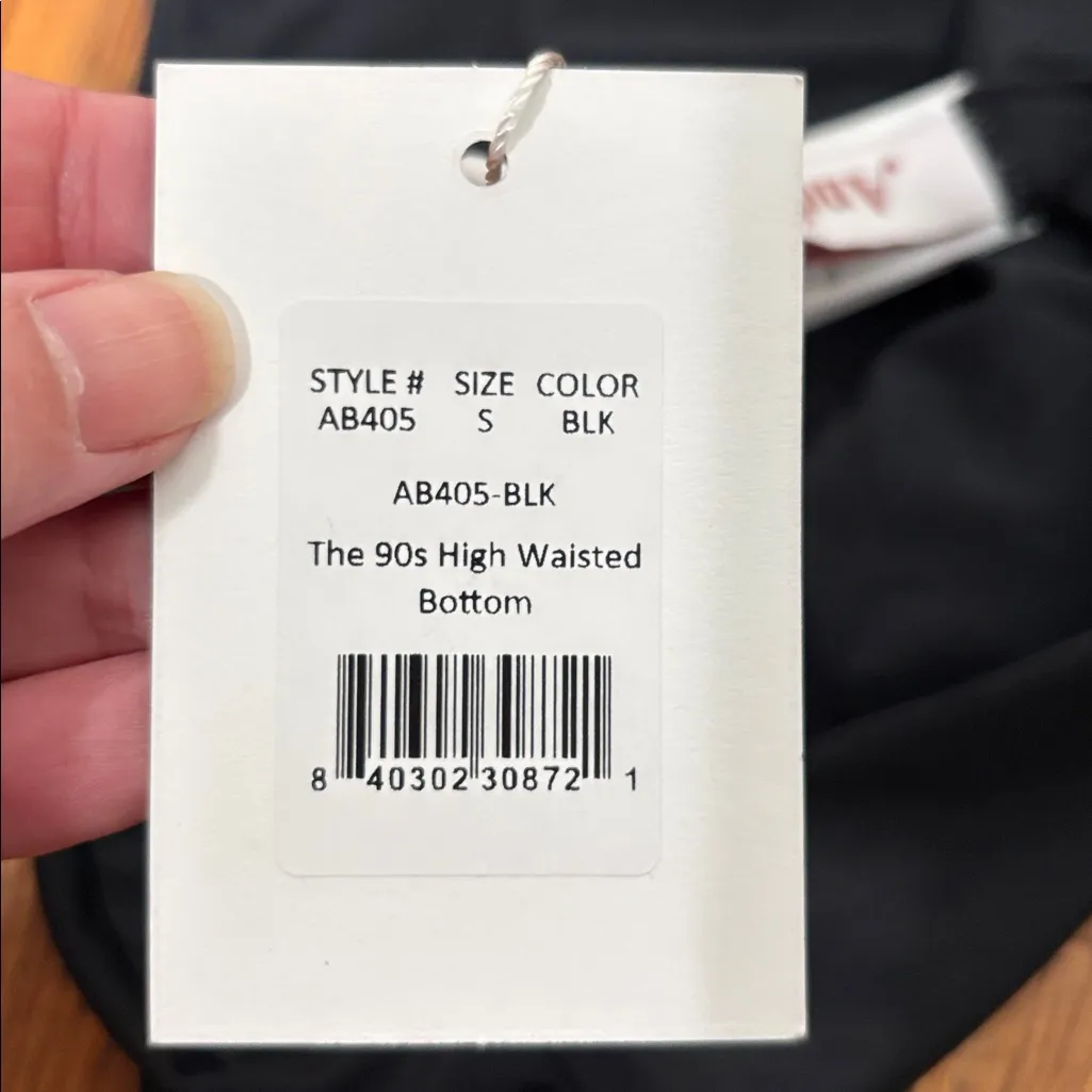 Andie bikini Set Santorini Top 90s High Waisted Bottom black size S NWT - Image 8