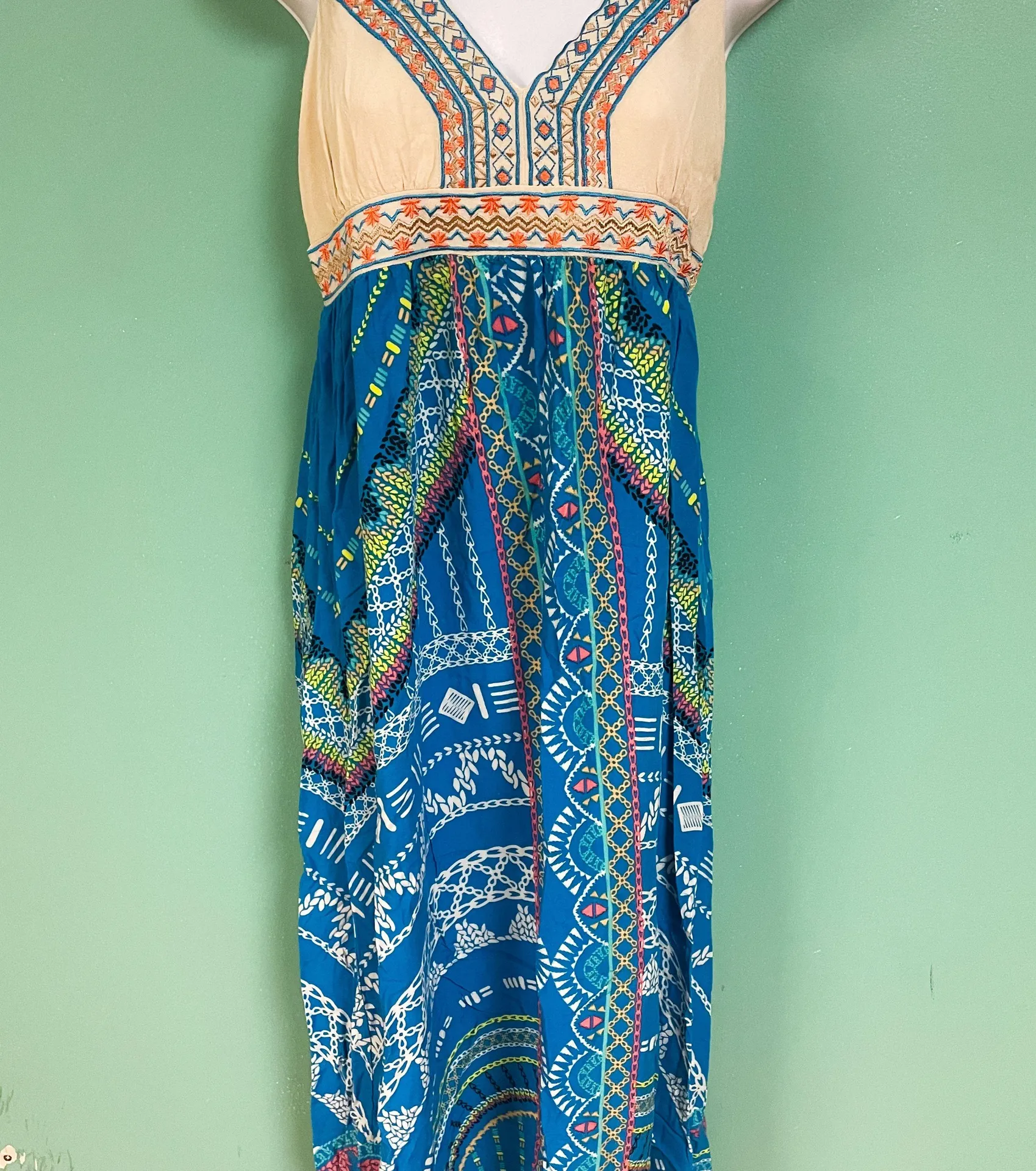 Boho Embroidered Maxi Dress - Image 4