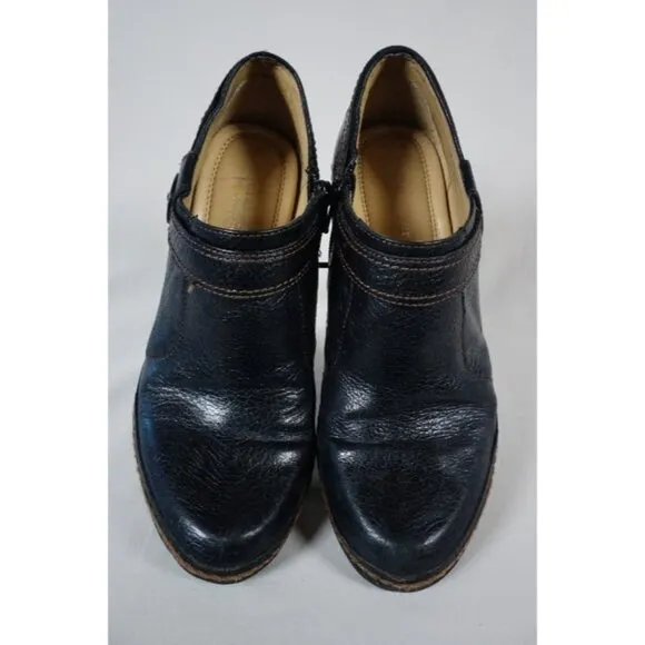 Naturalizer Deliberate Black Leather Booties Heels Pumps Size US 6.5 - Image 2