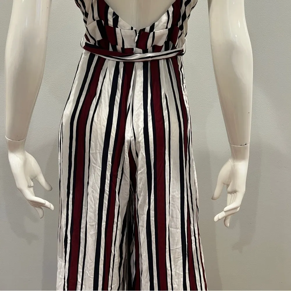 Robertson & Rodeo Feeling Fine Striped Jumpsuit Wine Red - Image 10